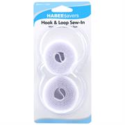 Sew-In Hook And Loop, White 20mm x 1.25m